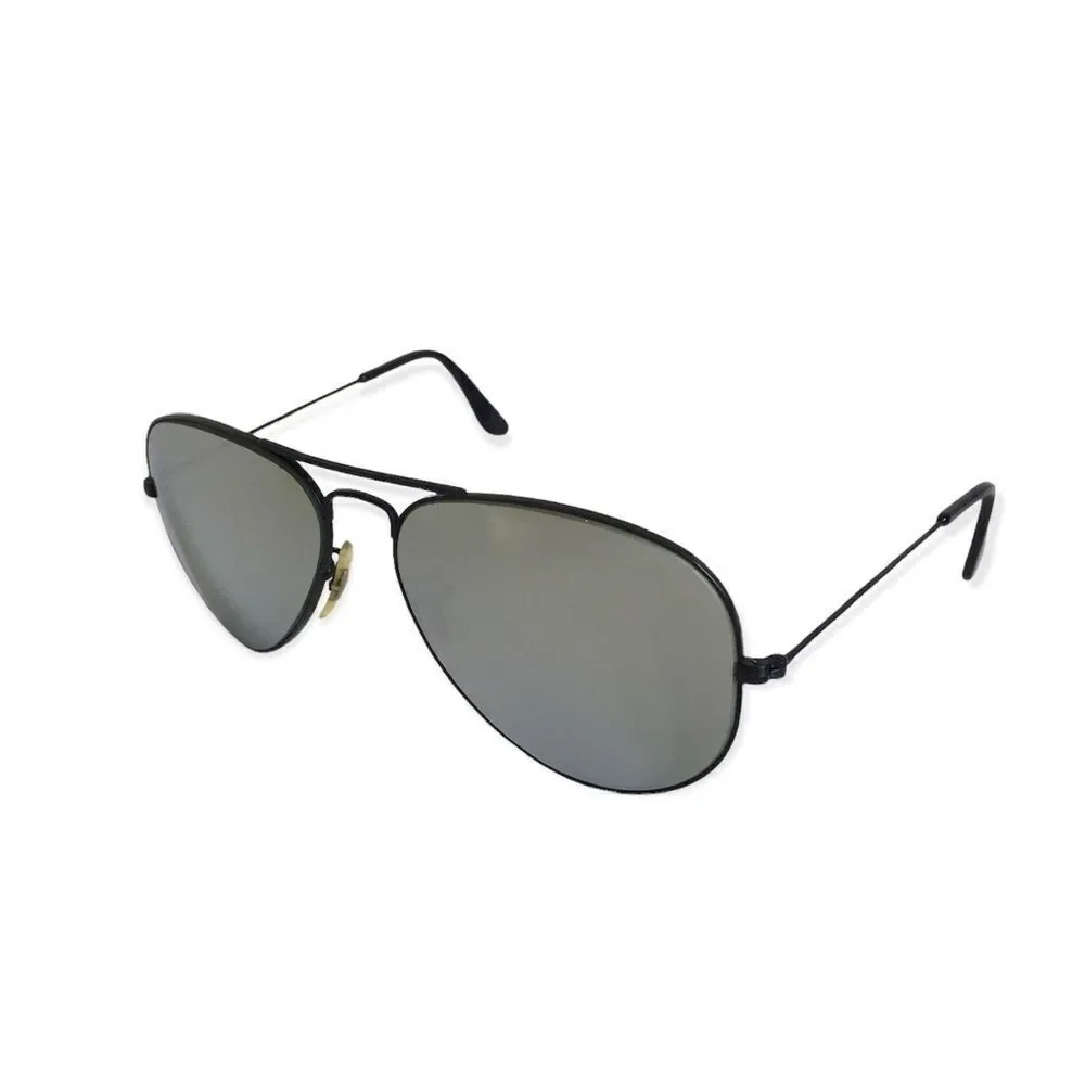 🔃Ray Ban Aviator Polarized Metal Frame Vintage Black Sunglasses